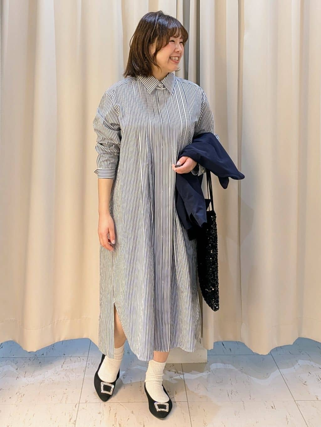 なみきさんの「UNTITLED｜【セレモニー】パール調フリークリップネックレス」を使ったコーディネート