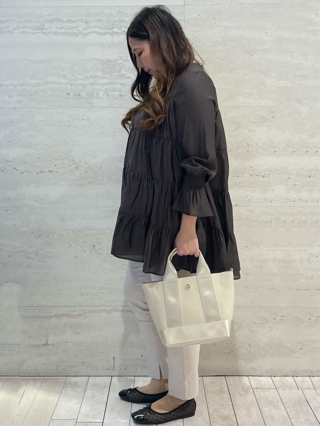 yunさんの「OPAQUE.CLIP｜【定番/6color】名品フラットバレエシューズ」を使ったコーディネート