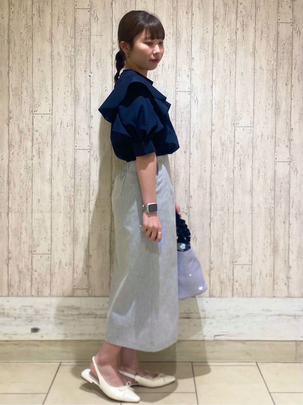 KARENさんの「index｜◆【抗菌防臭加工】リボンフラットミュール」を使ったコーディネート