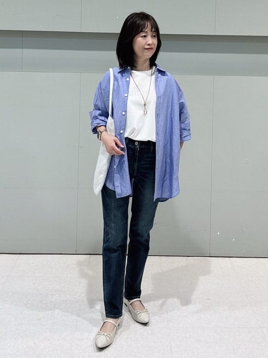 makiさんの「UNTITLED｜【Healthy DENIM&times;UNTITLED】別注 R Mrytle（リマートル）テーパードデニム」を使ったコーディネート