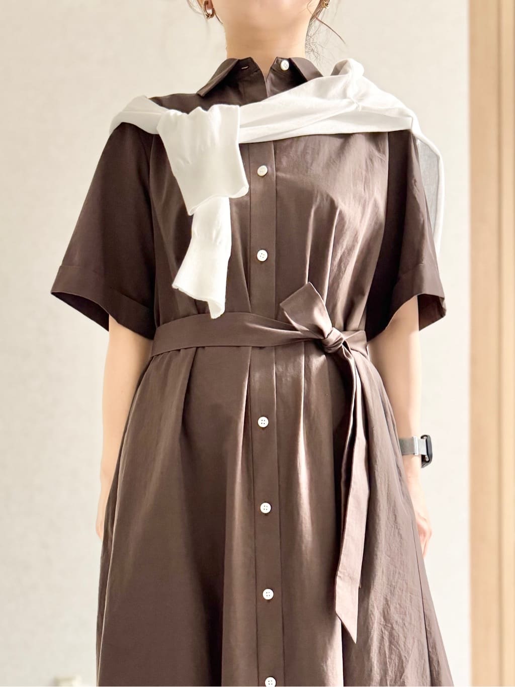 sayuさんの「UNTITLED｜◆【11色展開/コットン100/アンサンブル可能】クルーカーディガン」を使ったコーディネート