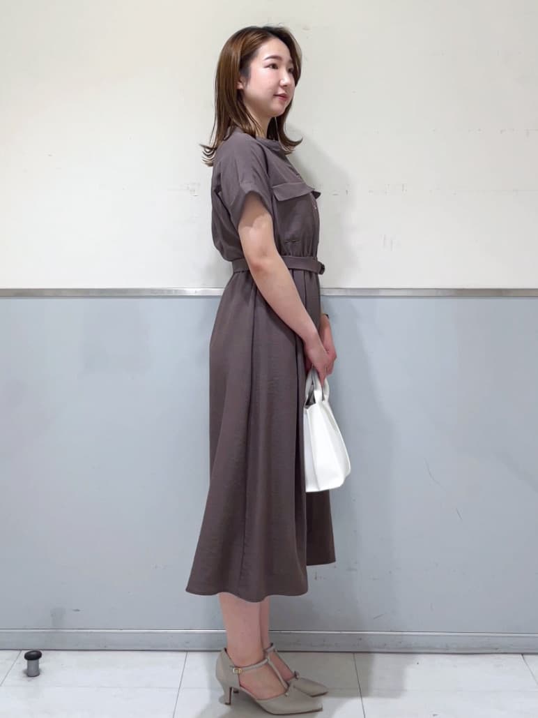 ミーさんの「index｜《7色展開／XS-LLサイズ》ダブルポケットスキッパーシャツワンピース【吸水速乾／防シワ／イージーア」を使ったコーディネート