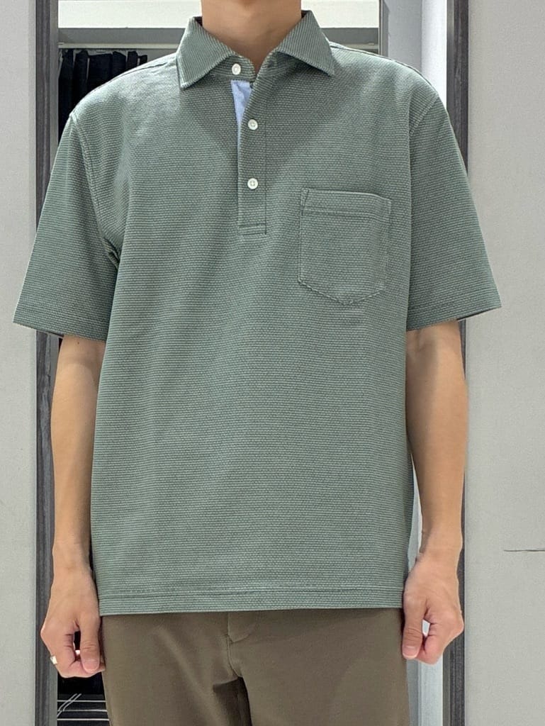 わいずみさんの「TAKEO KIKUCHI｜【抗菌防臭／9色5サイズ展開】ハニカムメランジ ポロシャツ」を使ったコーディネート
