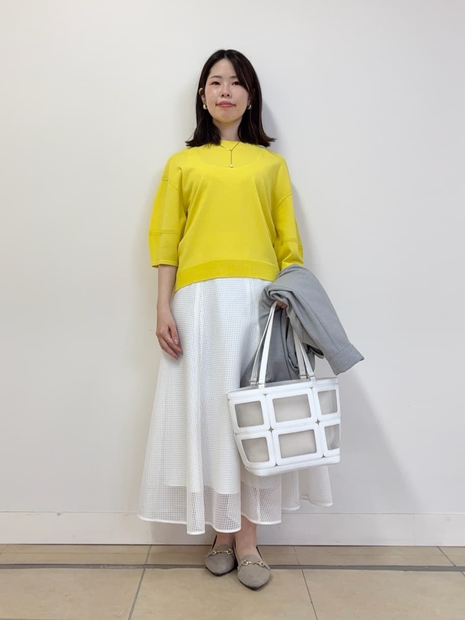 asamiさんの「UNTITLED｜◆【袖コンシャス/着映え/六分袖】ランタンスリーブニット」を使ったコーディネート
