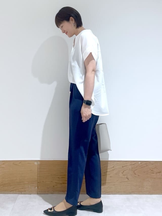 Yukinkoさんの「OPAQUE.CLIP｜《7色展開／SS-LLサイズ》ストレッチスキッパーブラウス／セットアップ対応【洗濯機洗い可／防シワ】」を使ったコーディネート