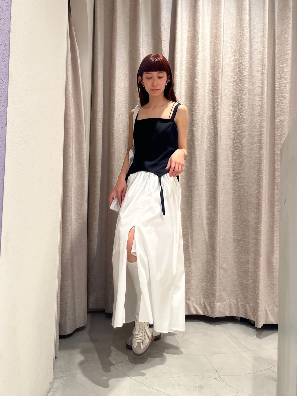 Rielさんの「CODE A｜side slit volume skirt」を使ったコーディネート