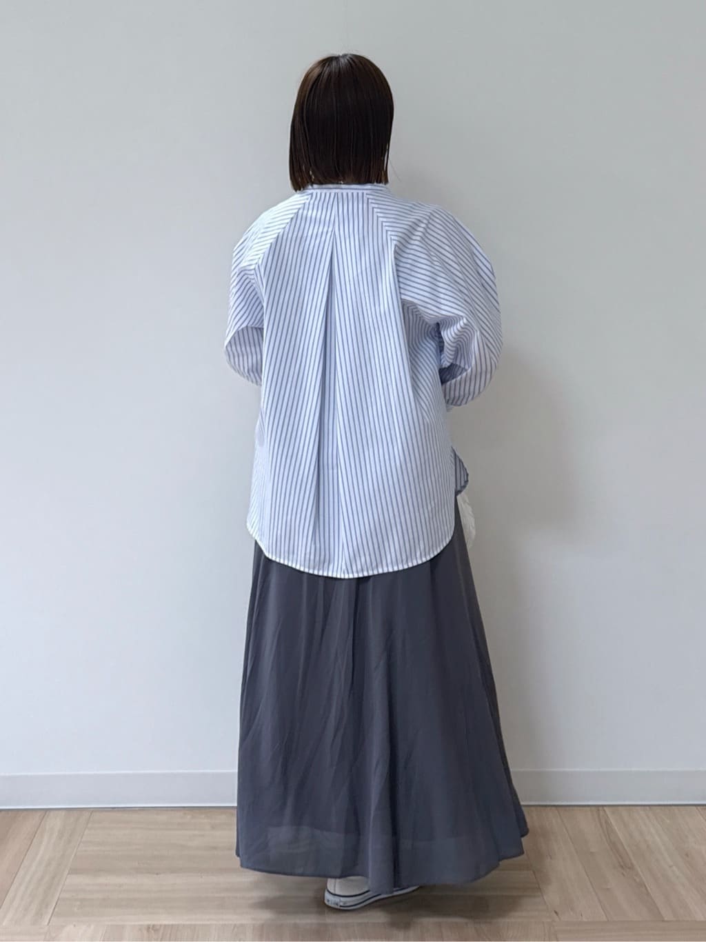amiさんの「Reflect｜◆【夏SALE／E‐QUALITY／手洗い可】ストライプシャツ」を使ったコーディネート