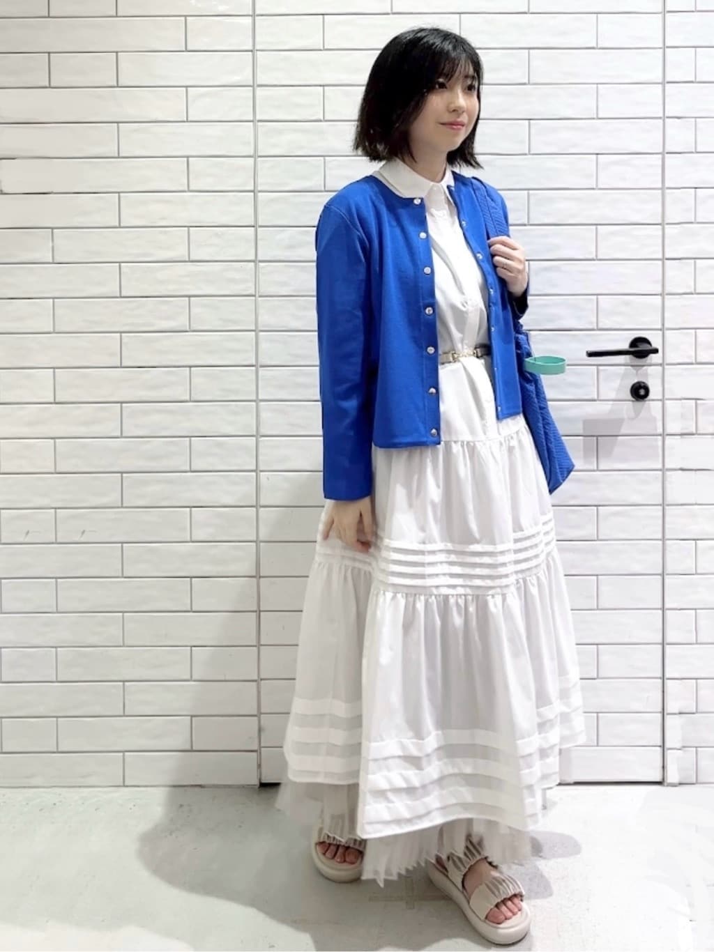 しおりさんの「OPAQUE.CLIP｜スライドベルト」を使ったコーディネート
