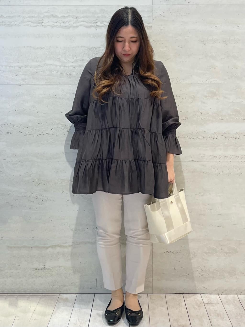 yunさんの「OPAQUE.CLIP｜【定番/6color】名品フラットバレエシューズ」を使ったコーディネート