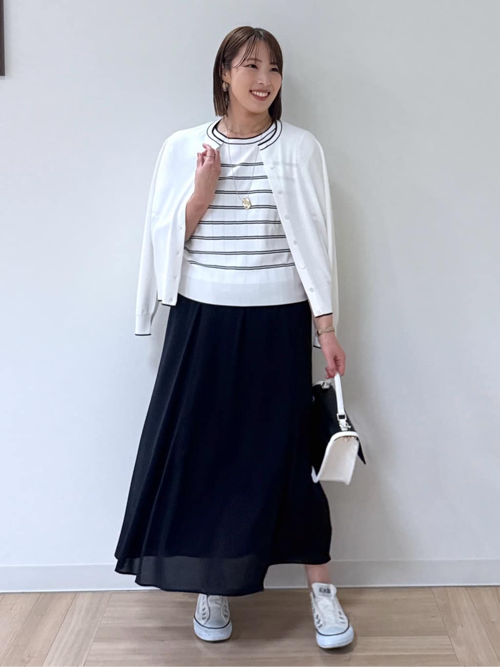 amiさんの「Reflect｜◆【手洗い可／アンサンブル可】五分袖ニット」を使ったコーディネート