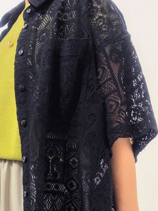kodamaさんの「THE SHOP TK｜◆総レースシャツ【洗える】」を使ったコーディネート