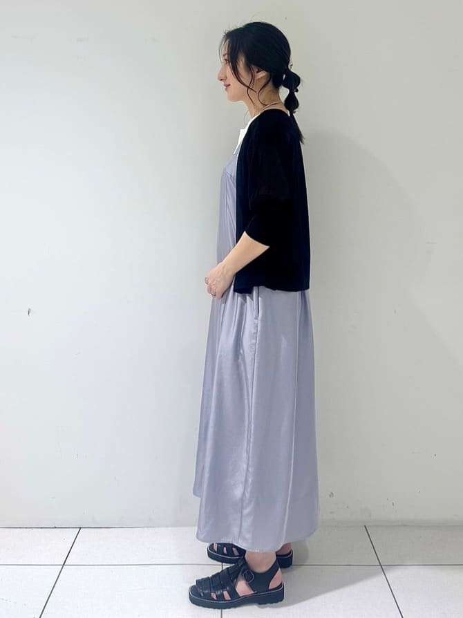 そんさんの「INDIVI｜【洗える／レイヤードにも活躍】ペプラムインナートップス」を使ったコーディネート