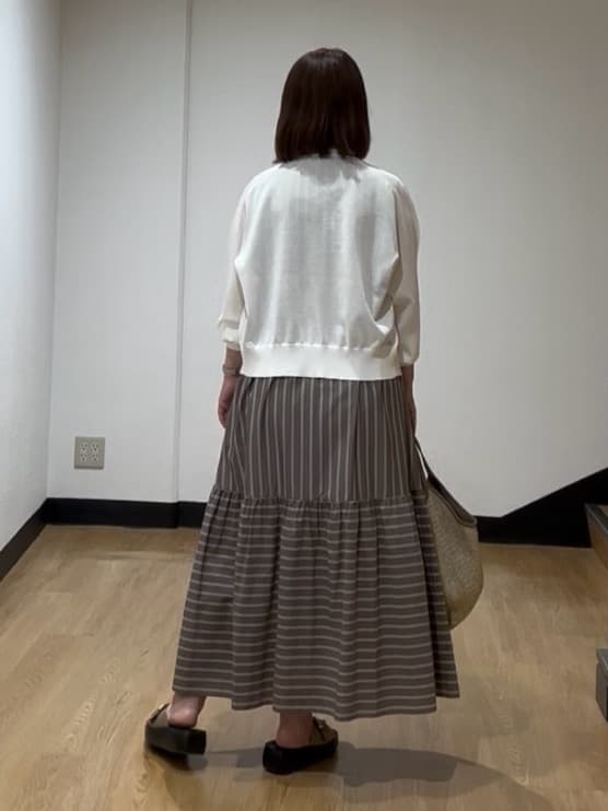 MIKIKOさんの「UNTITLED｜◆【洗える/夏ワンピ】ストライプワンピース」を使ったコーディネート
