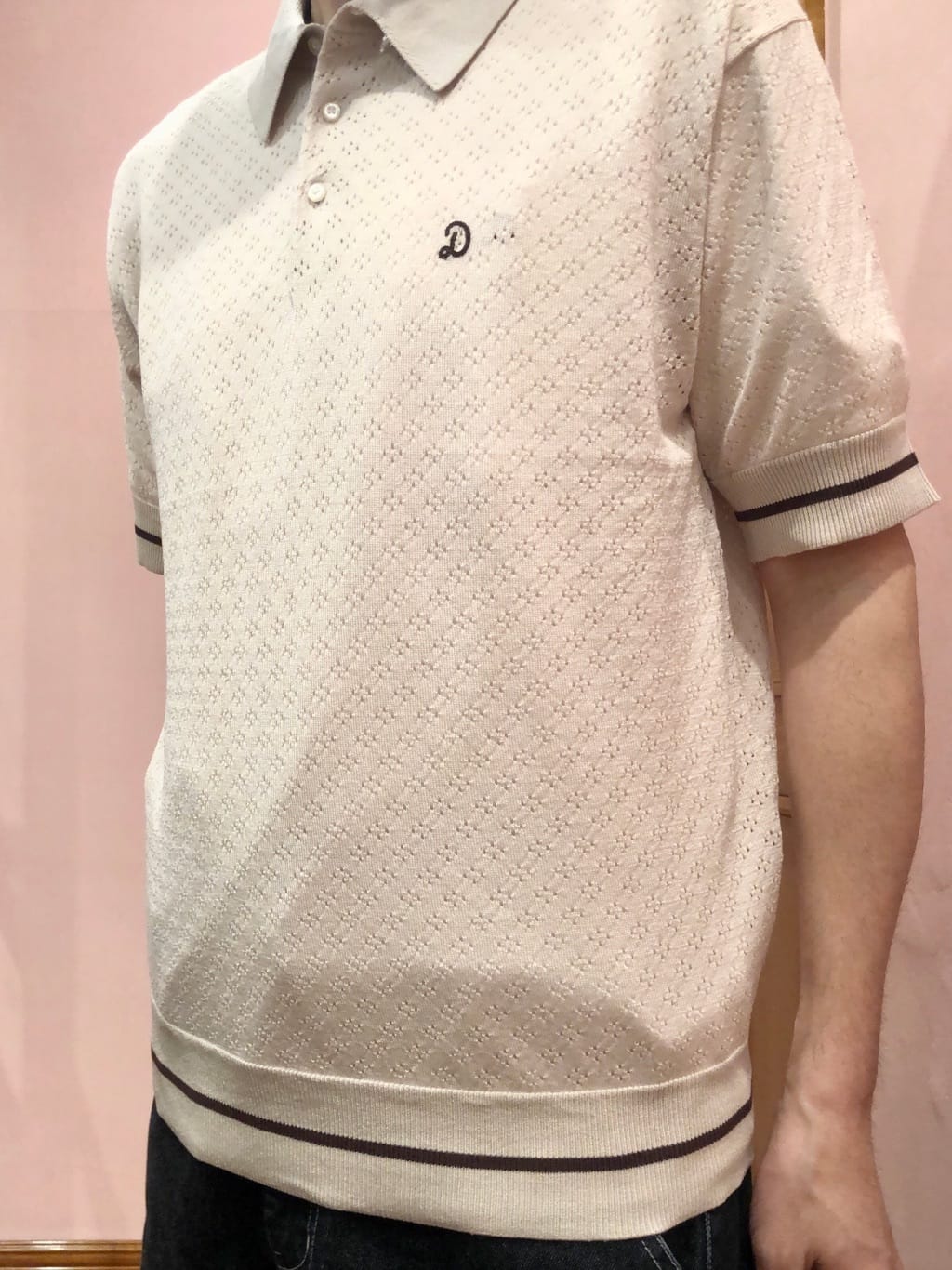 OKJさんの「DRESSTERIOR｜レースジャカード ニットポロ」を使ったコーディネート