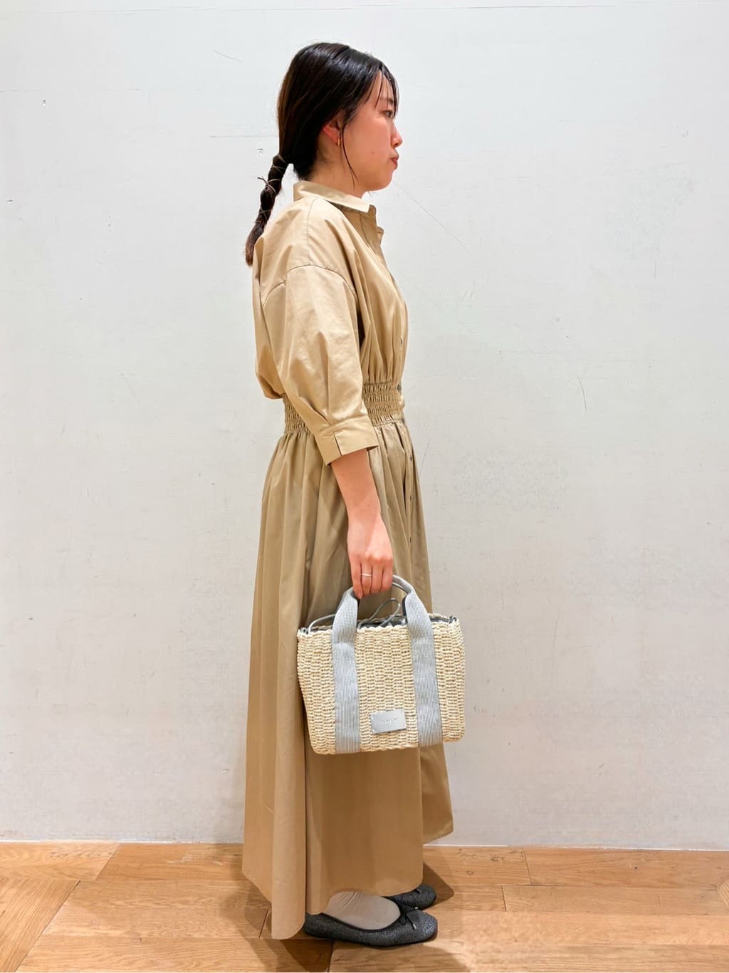 kurumiさんの「OPAQUE.CLIP｜◆《5色展開》フィット＆フレアシャツワンピース【洗濯機洗い可】」を使ったコーディネート