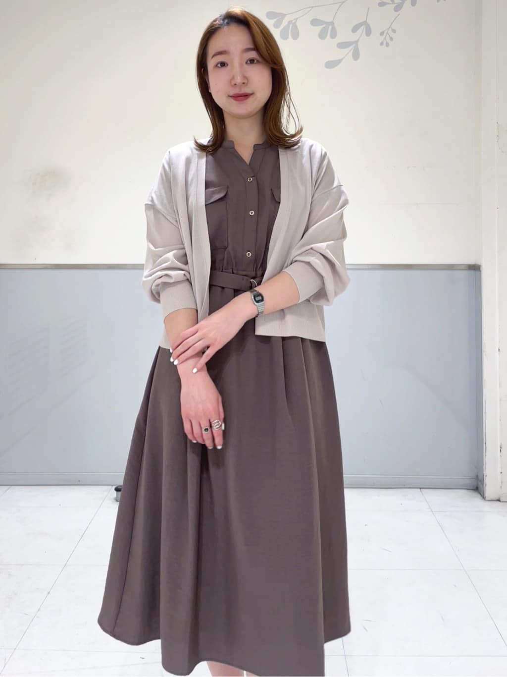ミーさんの「index｜《7色展開／XS-LLサイズ》ダブルポケットスキッパーシャツワンピース【吸水速乾／防シワ／イージーア」を使ったコーディネート