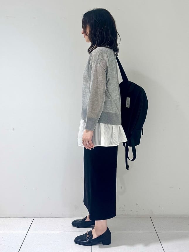 そんさんの「INDIVI｜【洗える／レイヤードにも活躍】ペプラムインナートップス」を使ったコーディネート