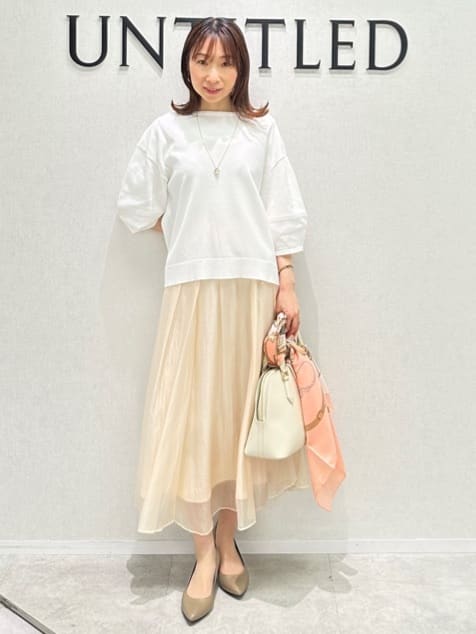 Miwaさんの「UNTITLED｜【手洗い／88cm正方形】バイカラーハーネススカーフ」を使ったコーディネート