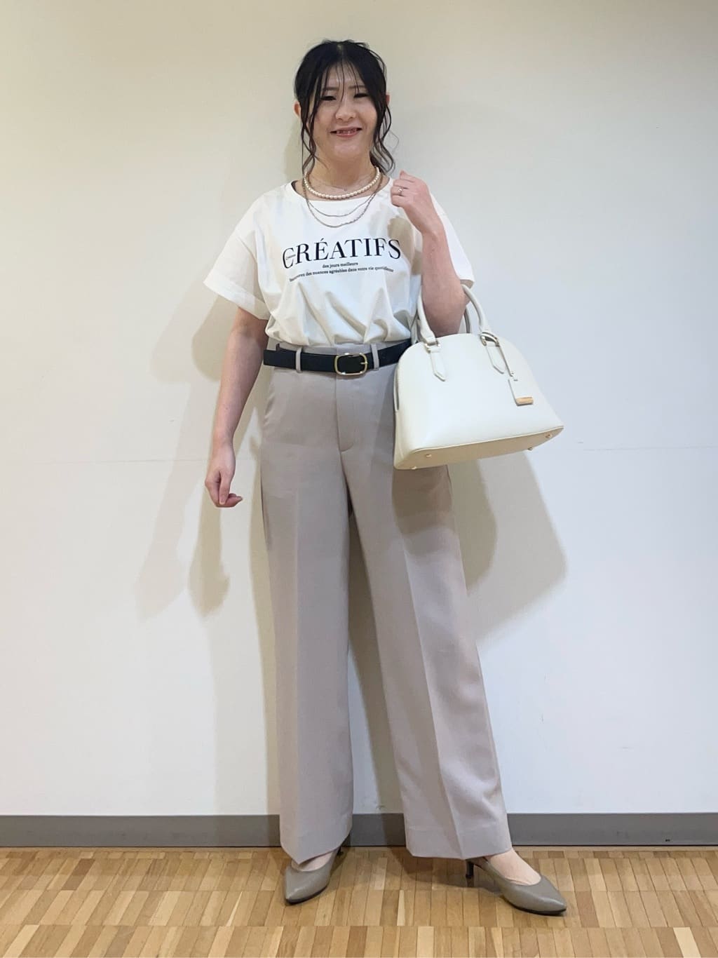 フナキさんの「UNTITLED｜◆【接触冷感/UV/セットアップ可能】ライトウェイト ワイドパンツ」を使ったコーディネート