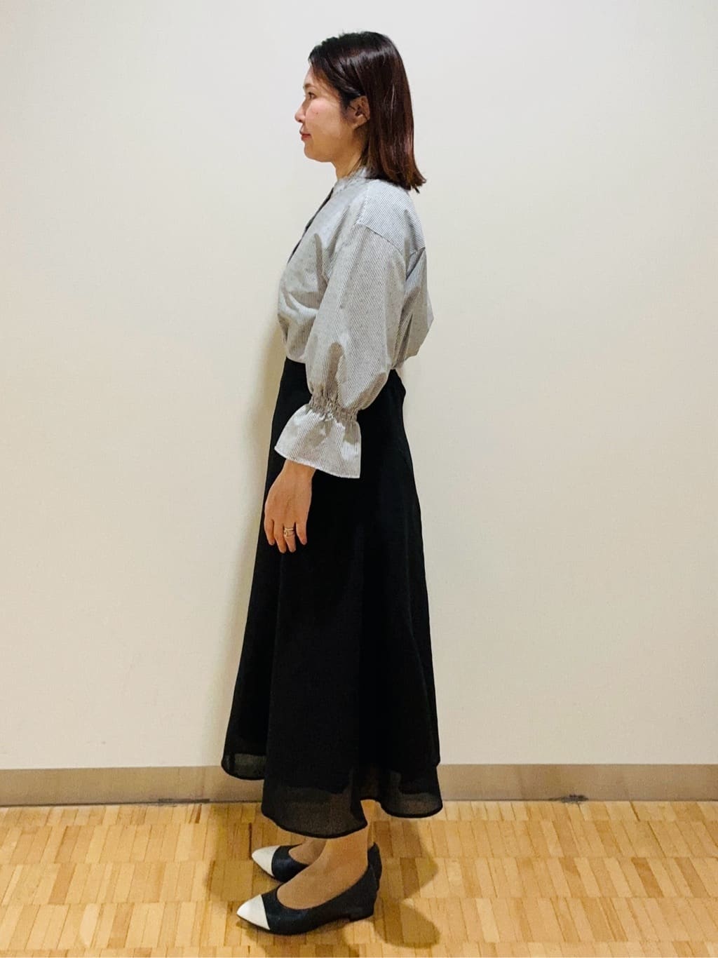 haseさんの「Reflect｜◆【洗える】キャンディースリーブブラウス」を使ったコーディネート