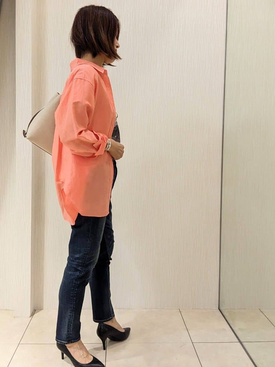 u-macoさんの「UNTITLED｜【Healthy DENIM&times;UNTITLED】別注 R Mrytle（リマートル）テーパードデニム」を使ったコーディネート