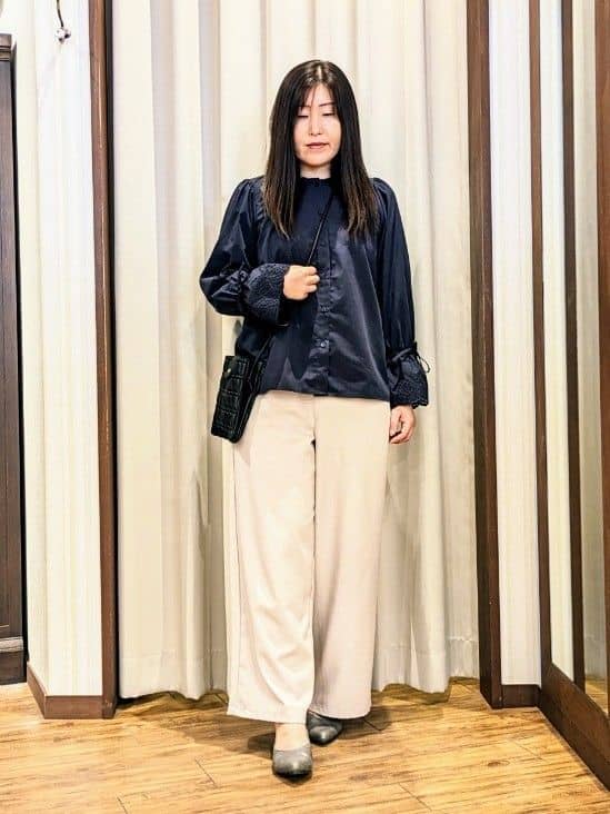 chami さんの「SHOO･LA･RUE｜◆【洗える/セットアップ可】タック入りワイドパンツ」を使ったコーディネート