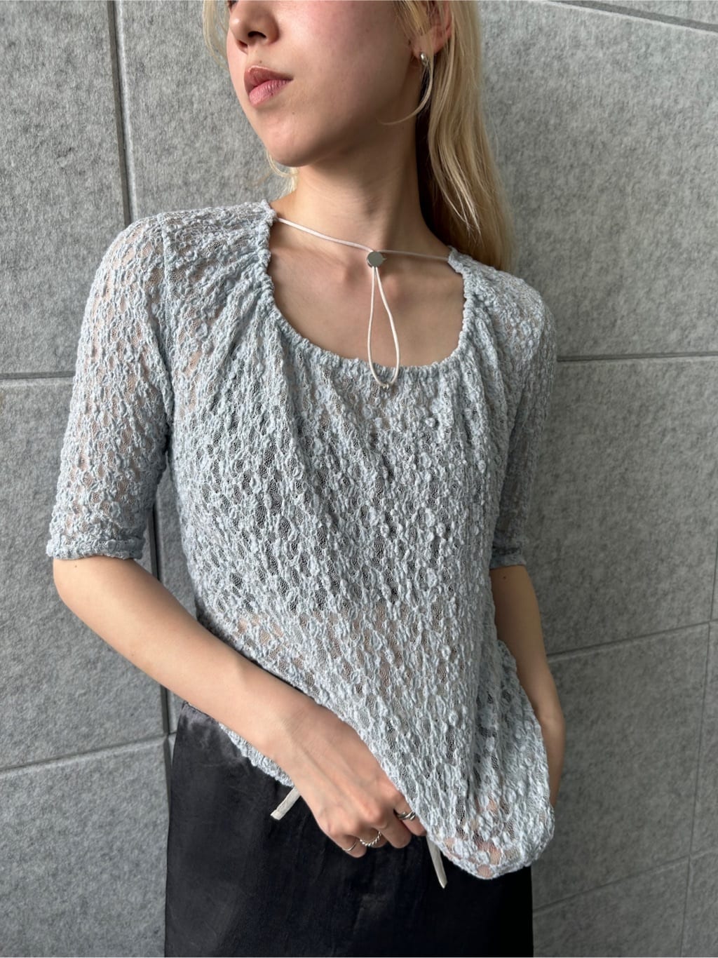 honoka Aさんの「CODE A｜lace layered pullover」を使ったコーディネート