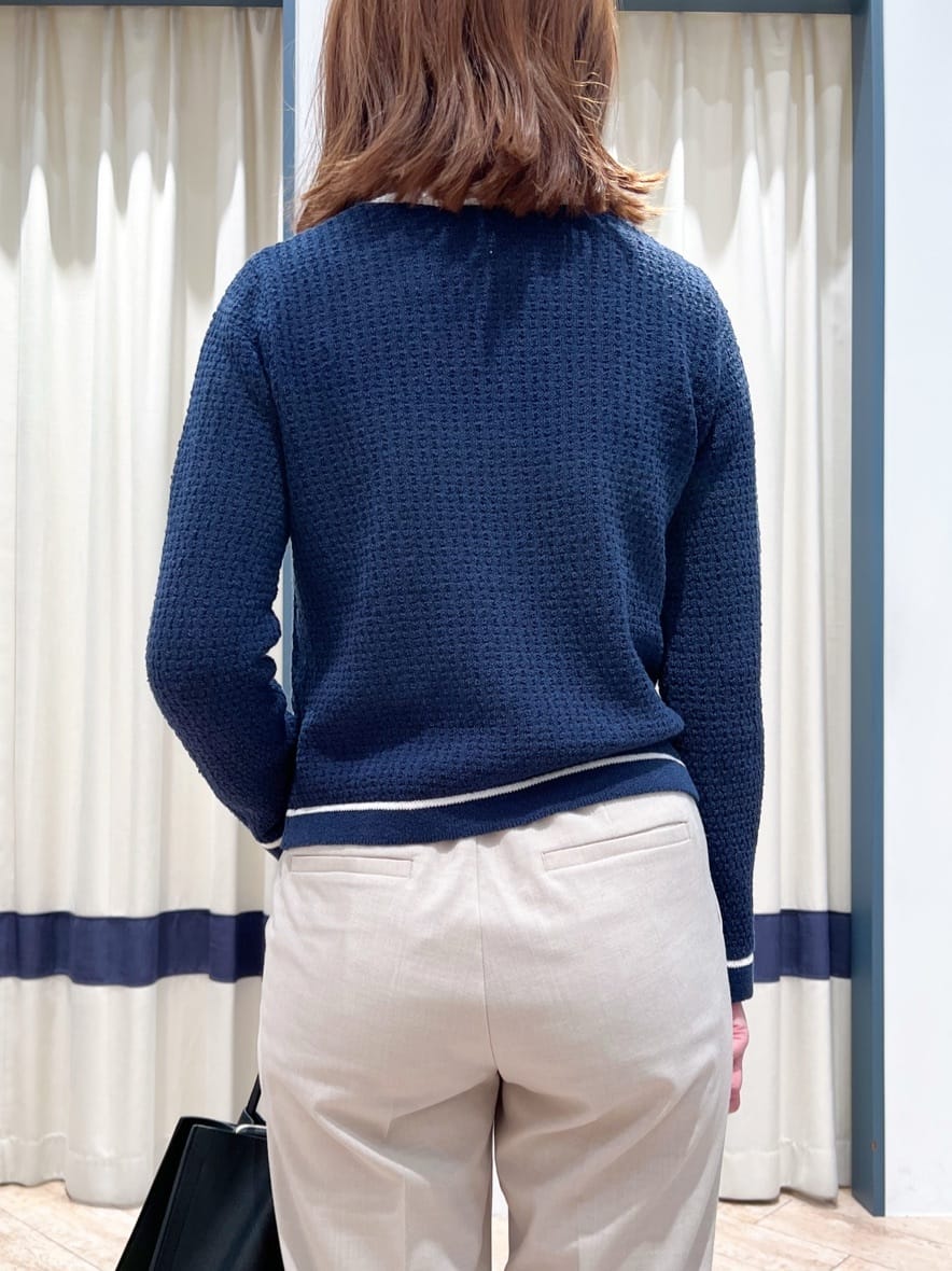 SAYAKAさんの「grove｜◆バイカラーニットジャケット」を使ったコーディネート