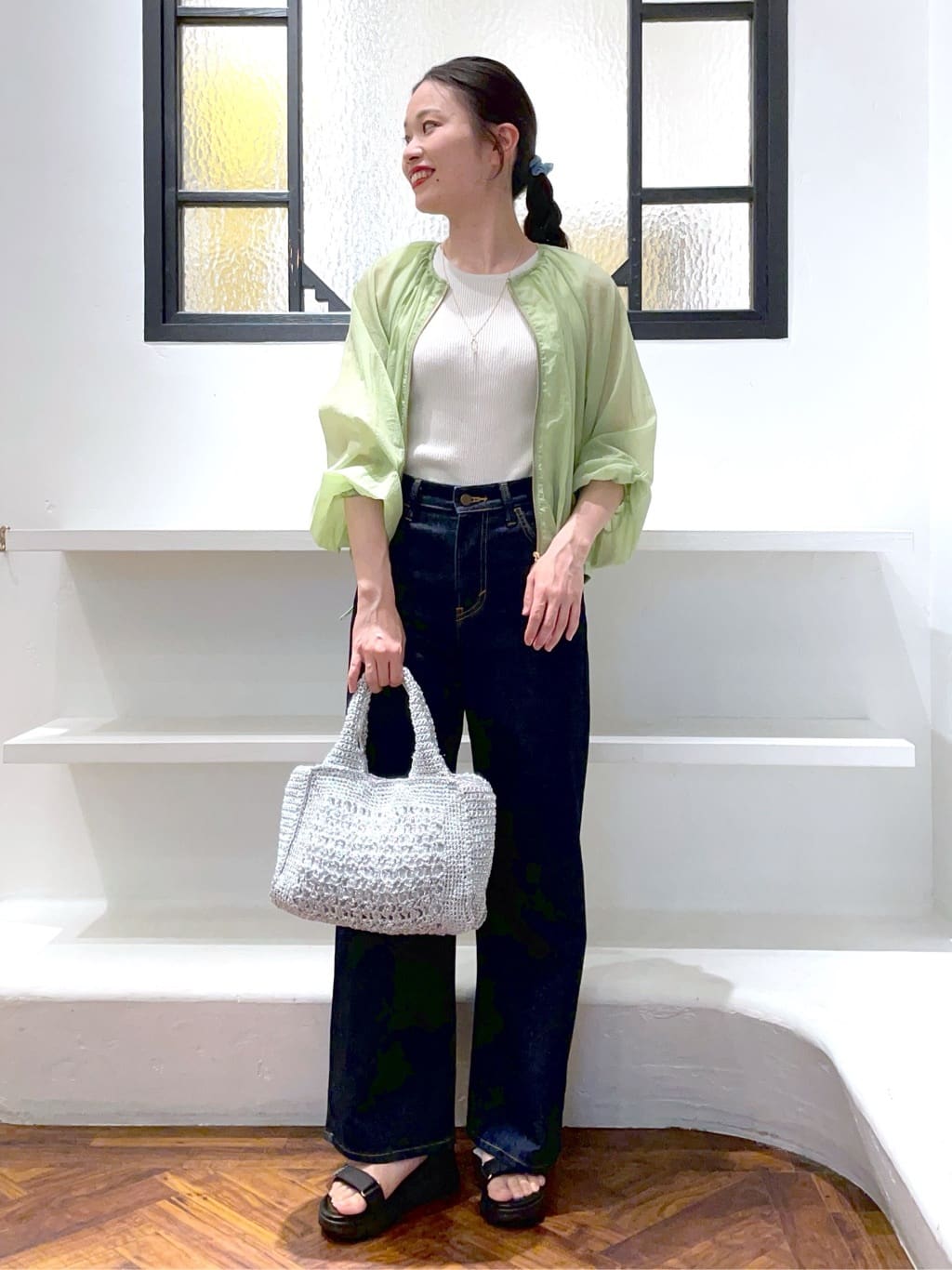 あんりさんの「grove｜【Lee&times;grove別注】WIDE DENIM PANTS」を使ったコーディネート