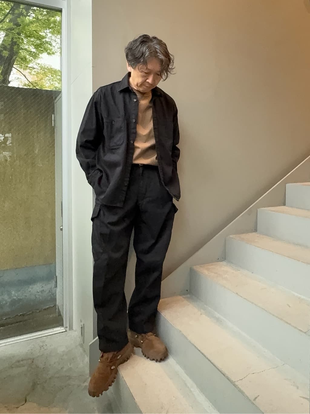 デザイナーTAKEman さんの「TAKEO KIKUCHI｜【抗菌防臭／5サイズ展開】ハイゲージポンチ Tシャツ」を使ったコーディネート