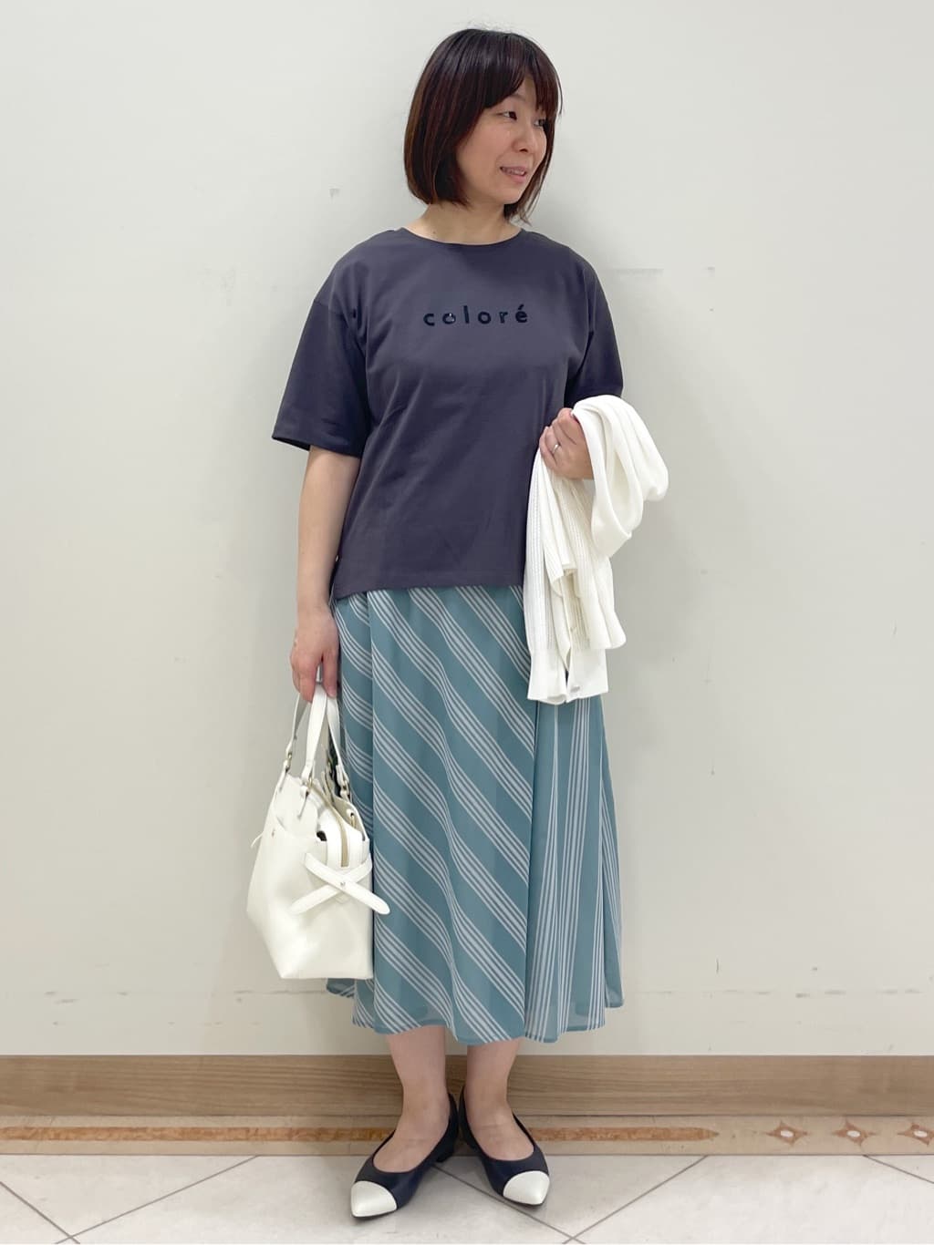 hanaさんの「Reflect｜◆【E‐QUALITY／手洗い可】ドライタッチカーディガン」を使ったコーディネート