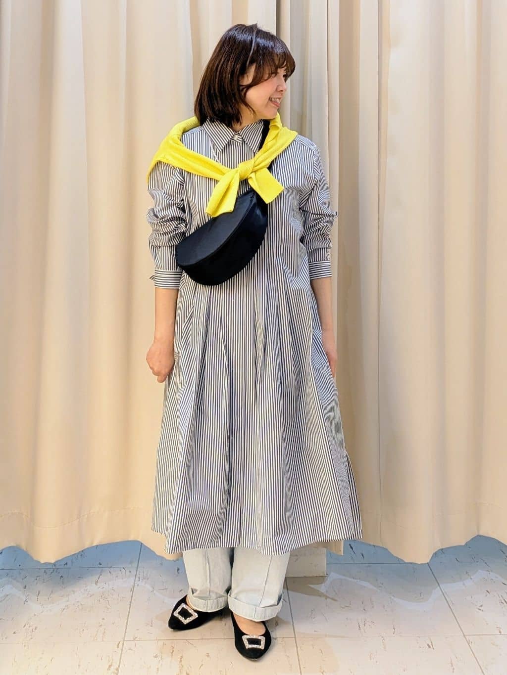 なみきさんの「UNTITLED｜【セレモニー】パール調フリークリップネックレス」を使ったコーディネート