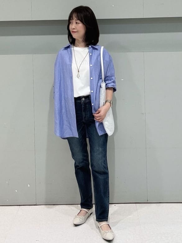 makiさんの「UNTITLED｜【Healthy DENIM&times;UNTITLED】別注 R Mrytle（リマートル）テーパードデニム」を使ったコーディネート