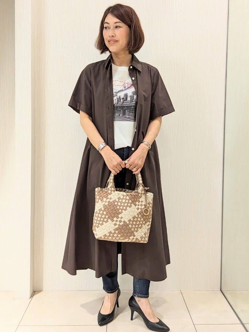 u-macoさんの「UNTITLED｜【Healthy DENIM&times;UNTITLED】別注 R Mrytle（リマートル）テーパードデニム」を使ったコーディネート