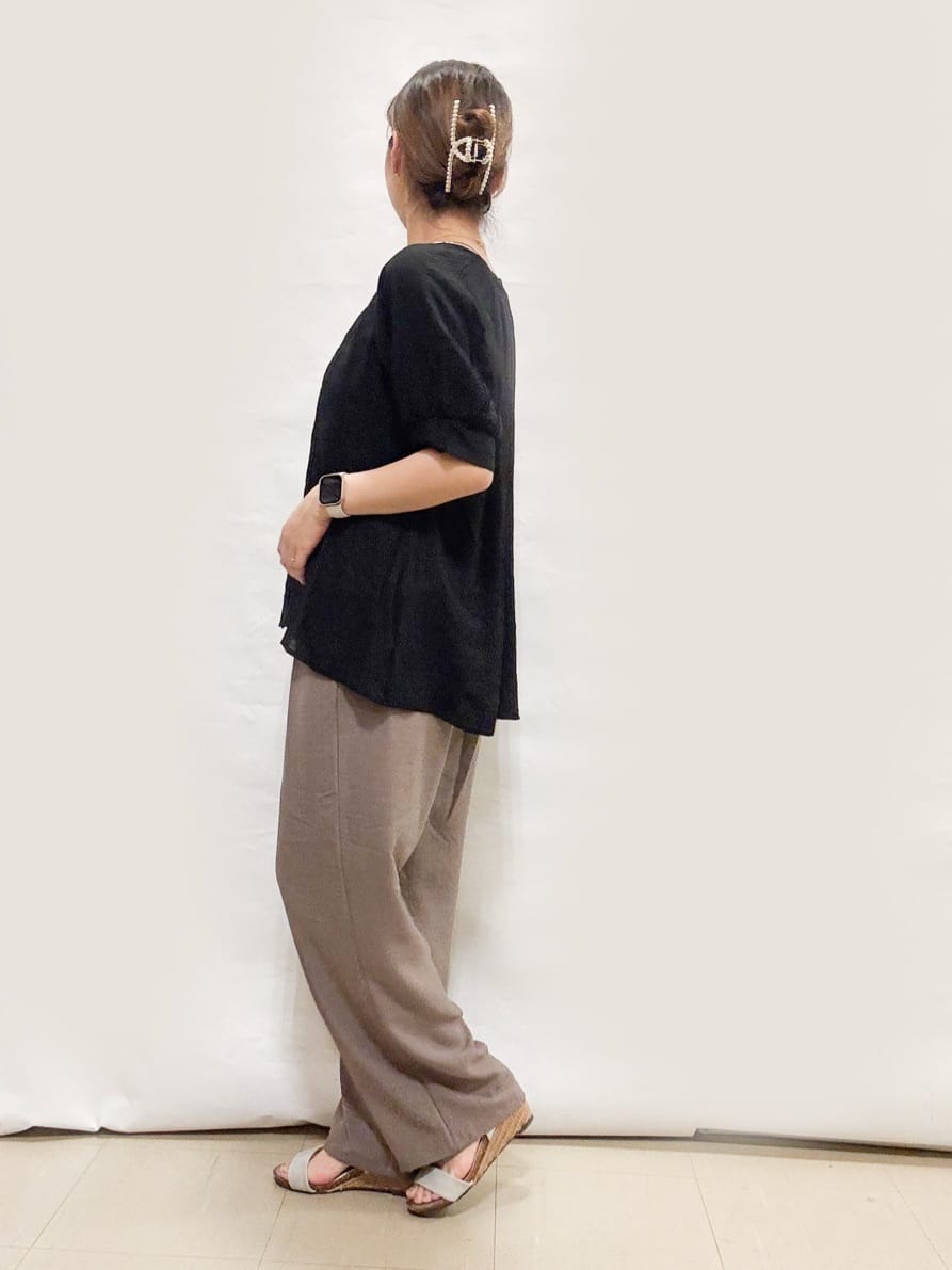 bulさんの「SHOO･LA･RUE｜◆【洗える/S-LL】麻調ビンテージストレート」を使ったコーディネート