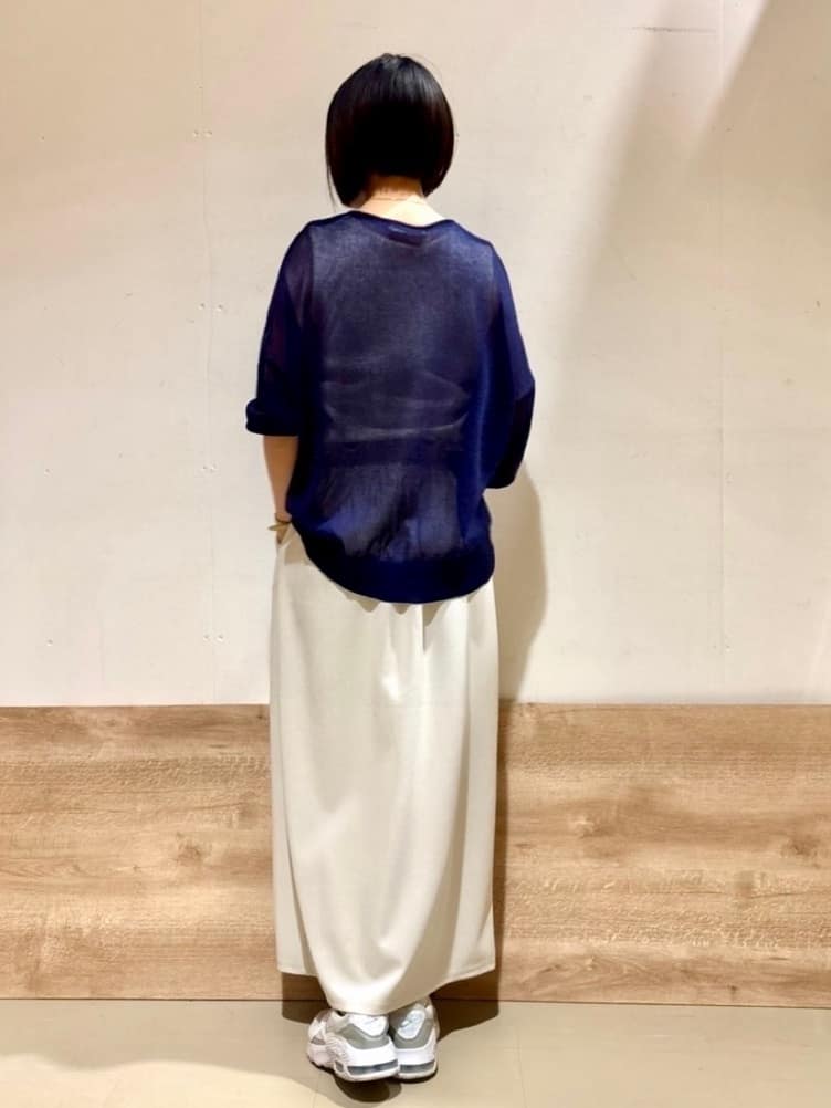 すずさんの「SHOO･LA･RUE｜◆【洗える/S-LL】シアーネックがこなれ見え リブタンクトップ」を使ったコーディネート