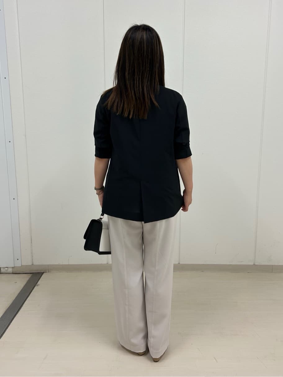 jinさんの「Reflect｜◆【マシンウォッシュ可／セットアップ可／通勤におすすめ】ドライタッチジャケット」を使ったコーディネート