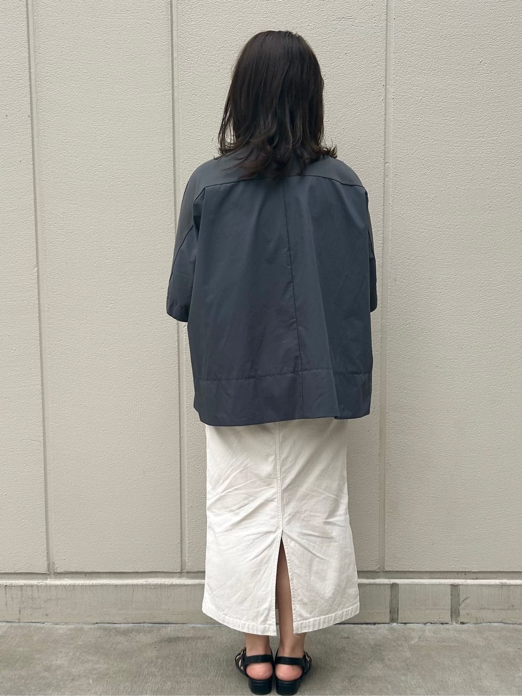 naomiさんの「OPAQUE.CLIP｜◆《S-LLsize》ストレッチベイカーナロースカート【洗濯機洗い可】」を使ったコーディネート