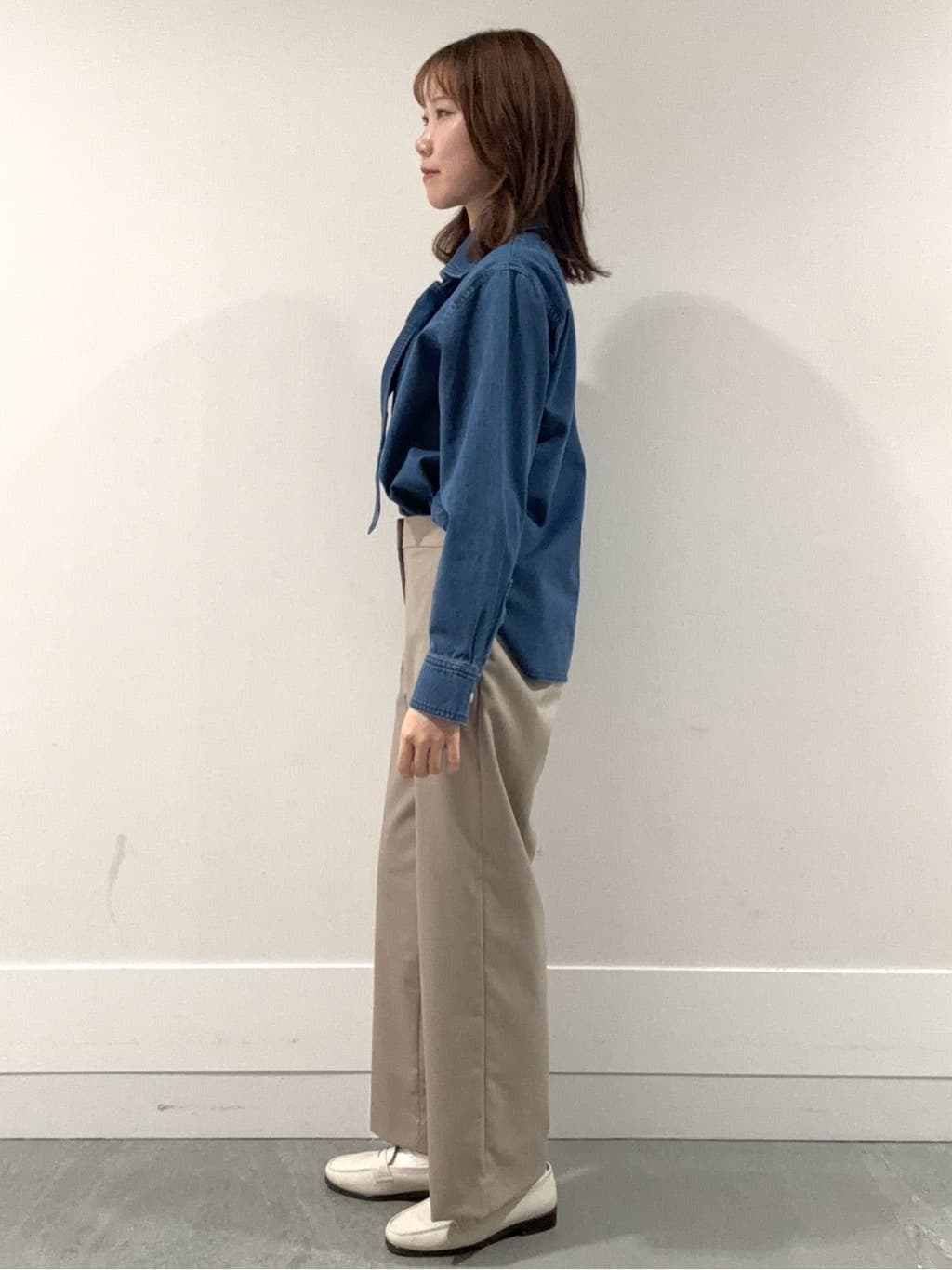 mioさんの「UNTITLED｜◆【後ろウエストゴム/洗える】梳毛調ソフトワイドパンツ」を使ったコーディネート