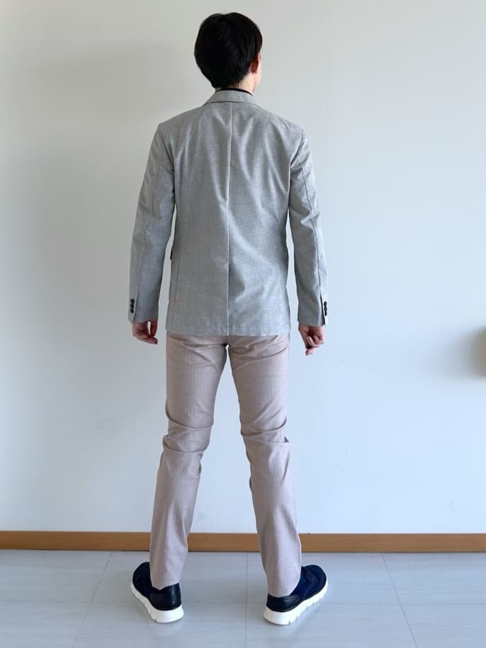 イッシーさんの「TAKEO KIKUCHI｜【抗菌防臭】COOL DOTS（R）ドビープリント ジャケット」を使ったコーディネート