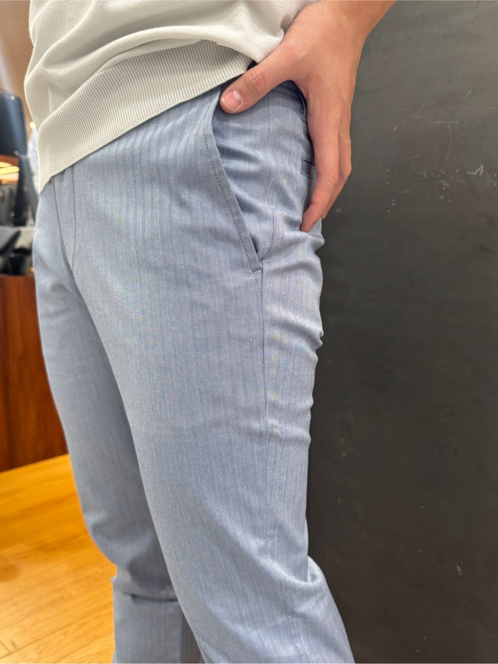 たくやさんの「TAKEO KIKUCHI｜【全7サイズ&times;8色展開！】トップマルチヘリンボン パンツ」を使ったコーディネート