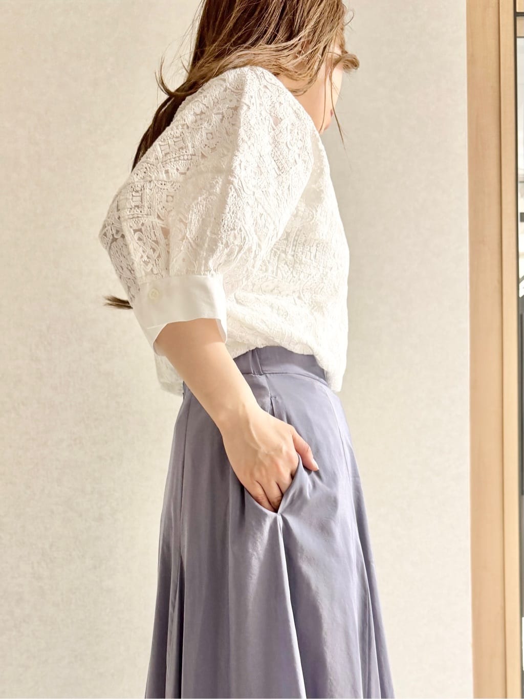 sayuさんの「UNTITLED｜◆【トレンド/後ろゴム】ローンフレアスカート」を使ったコーディネート