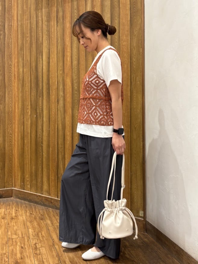 nonnoさんの「SHOO･LA･RUE｜◆キラキラパーツ付き巾着ショルダーバッグ」を使ったコーディネート
