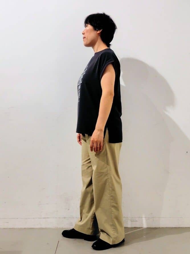 kodamaさんの「THE SHOP TK｜◆アソートプリントTシャツ【防シワ／接触冷感／UV／洗濯機OK】」を使ったコーディネート