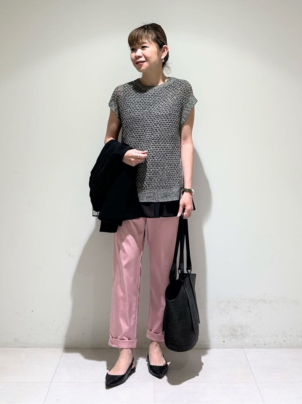 tsuyuさんの「INDIVI｜【洗える／レイヤードにも活躍】ペプラムインナートップス」を使ったコーディネート