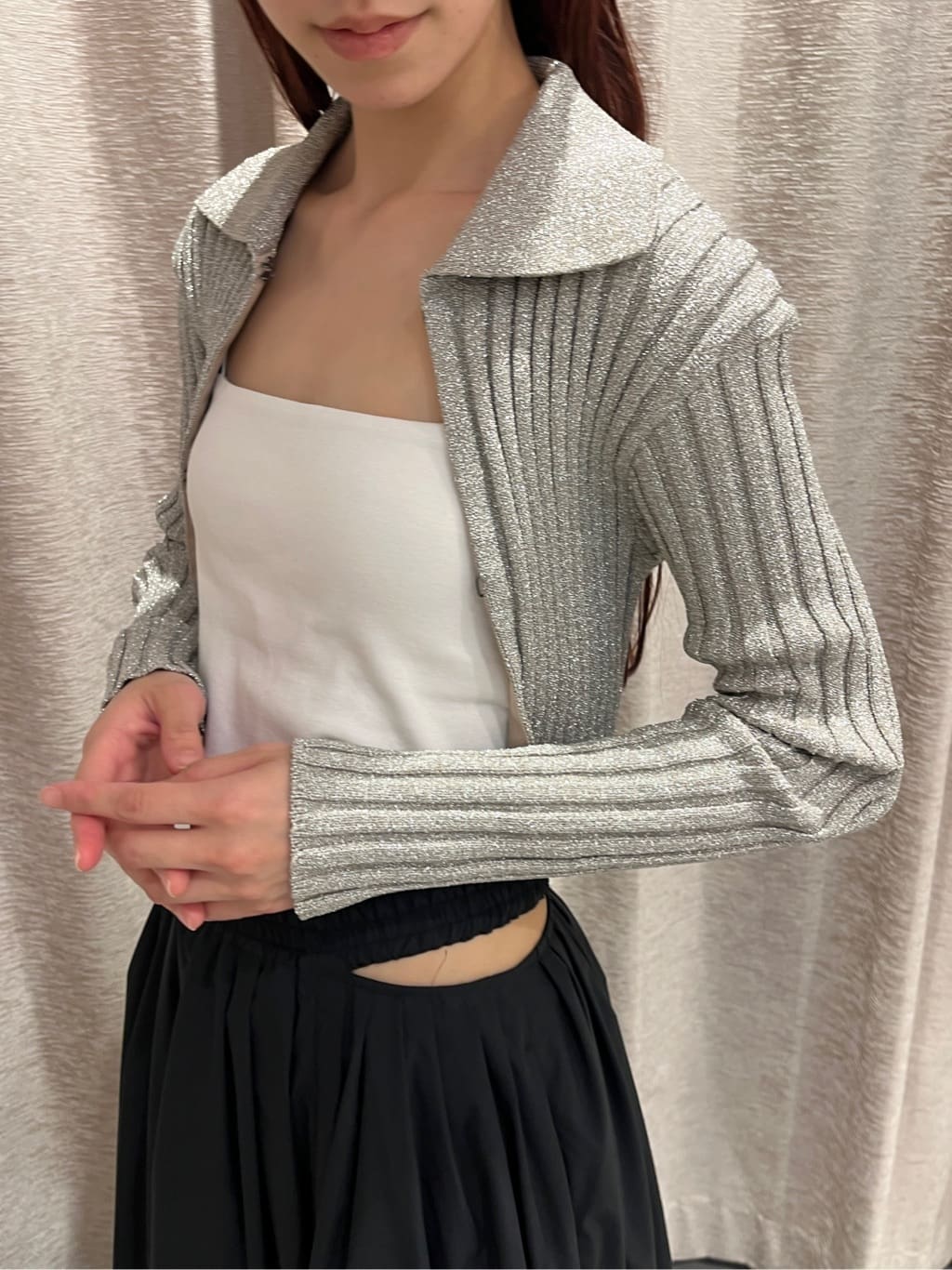 Rielさんの「CODE A｜side slit volume skirt」を使ったコーディネート