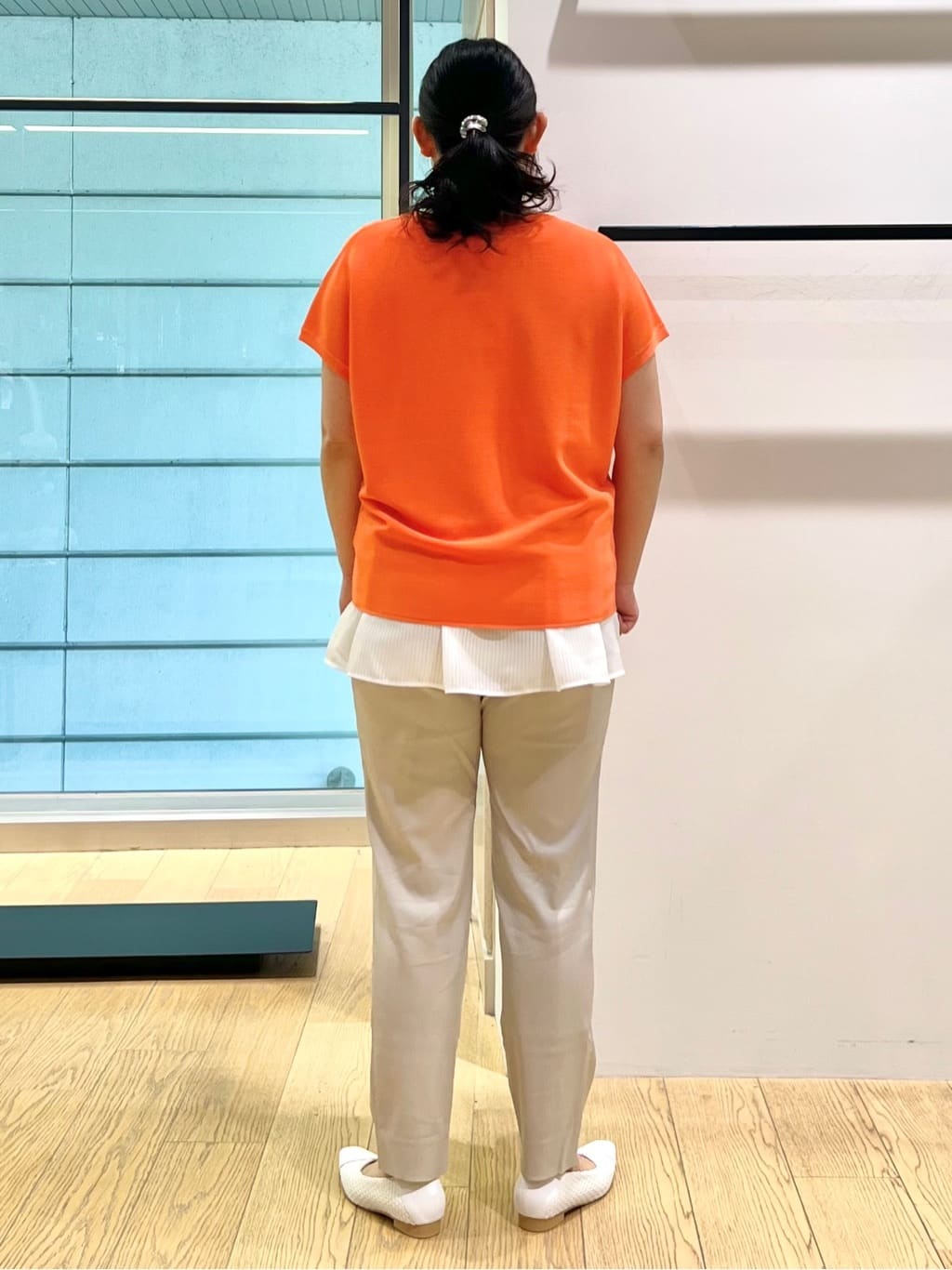 shimaさんの「INDIVI｜【洗える／レイヤードにも活躍】ペプラムインナートップス」を使ったコーディネート