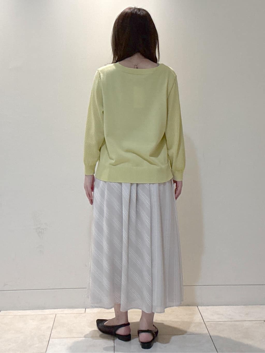 S&auml;K&iuml;さんの「Reflect｜◆【手洗い可】ストライプ柄シアースカート」を使ったコーディネート