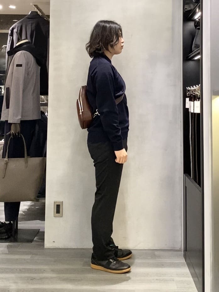 nishiさんの「TAKEO KIKUCHI｜【ONOFF対応】TRダブルニット ストレッチパンツ」を使ったコーディネート