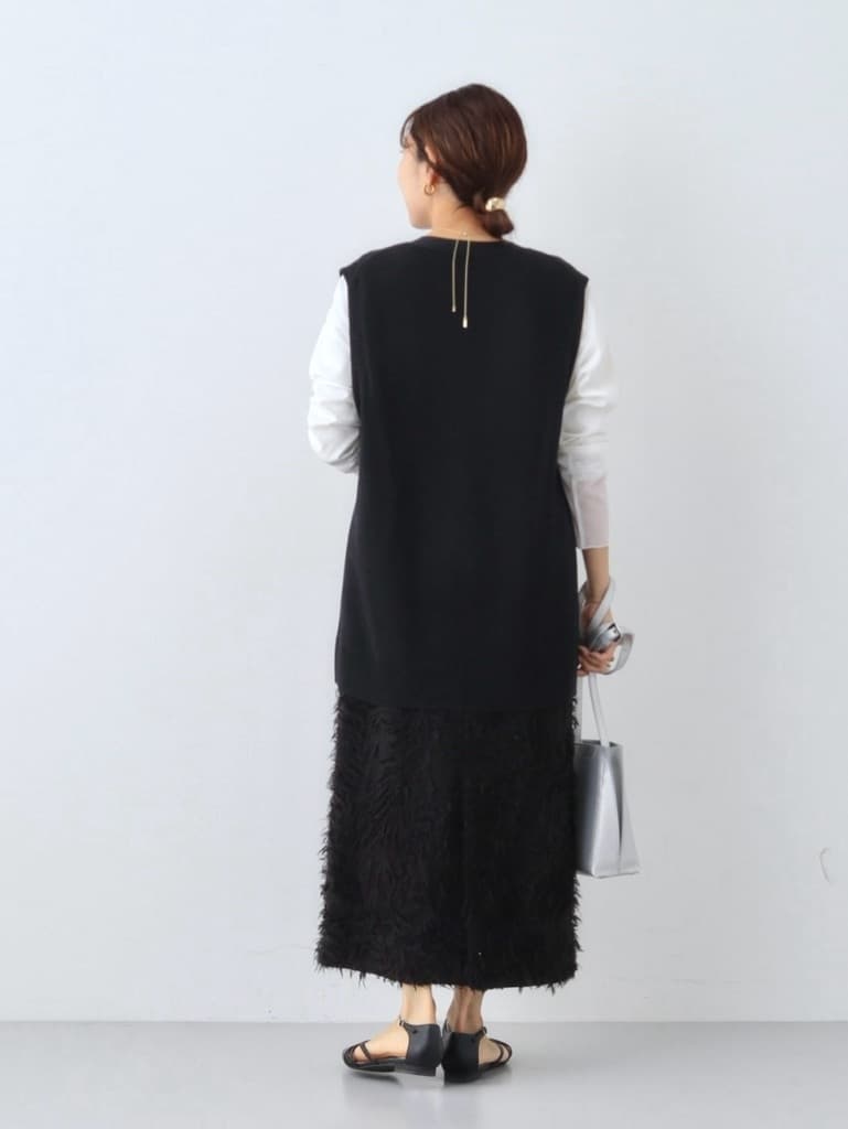 YUさんの「INDIVI｜◆【洗える】袖＆裾 シアーデザイントップス」を使ったコーディネート